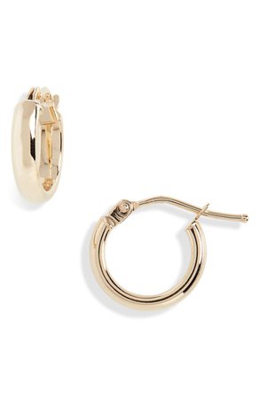 Bony Levy 14K Gold Beveled Edge Huggie Hoop Earrings (Nordstrom Exclusive) | Nordstrom
