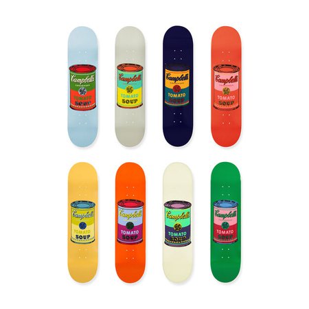 Andy Warhol: Skateboard Colored Campbell's Soup Cans Set of 8 | MoMA Design Store