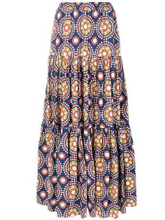 La Doublej patterned tiered long skirt $590 - Buy SS19 Online - Fast Global Delivery, Price