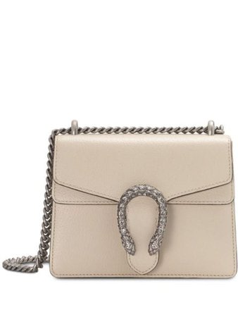 Neutral Gucci Dionysus Mini Leather Bag | Farfetch.com