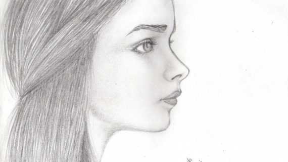 sketch of woman's face