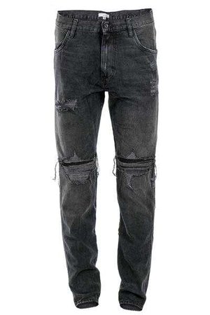 ENSLAVED® Clothing | Vintage Black Ripped Denim Jeans