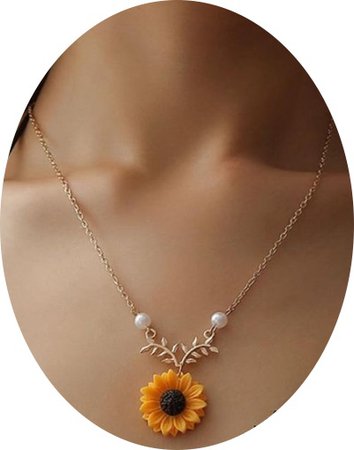 sunflower necklace