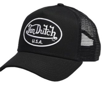 black and white von Dutch hat