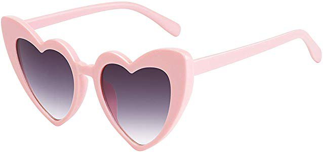 Amazon.com: Heart-Shaped Sunglasses Women Vintga Black Pink Red Heart Shape Sun Glasses (C6): Shoes