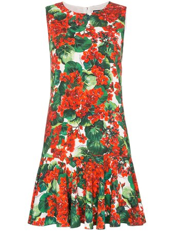 Dolce & Gabbana Cady Floral-Print Dress