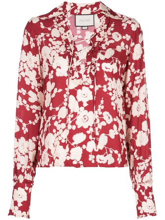 Shop Alexis poppy print blouse with Express Delivery - FARFETCH