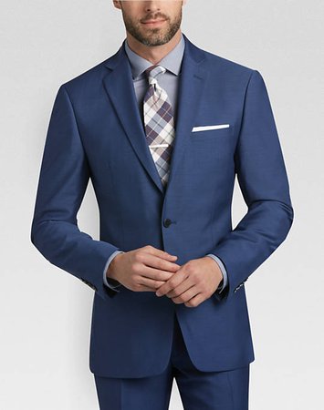 Blue Postman Suit - Men's Suits - Calvin Klein | Men's Wearhouse