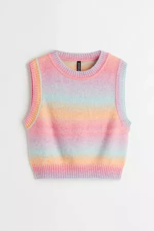 Sweater Vest - Light turquoise/ombre - Ladies | H&M US