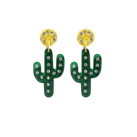 JESSICABUURMAN – MOLIC Diamante Cactus Earrings - Pair
