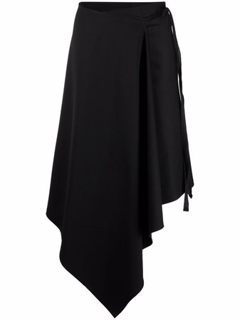 Ann Demeulemeester asymmetric wraparound skirt - FARFETCH