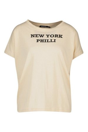 Slogan Graphic Print Philli T-Shirt | Boohoo