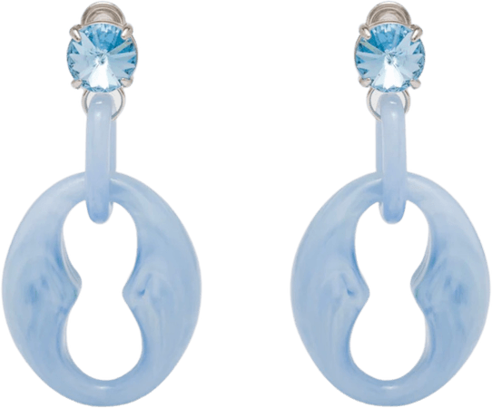 Plexiglas earrings Prada blue