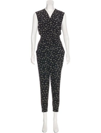 Band of Outsiders Silk Printed Jumpsuit - Clothing - BAN24540 | The RealReal