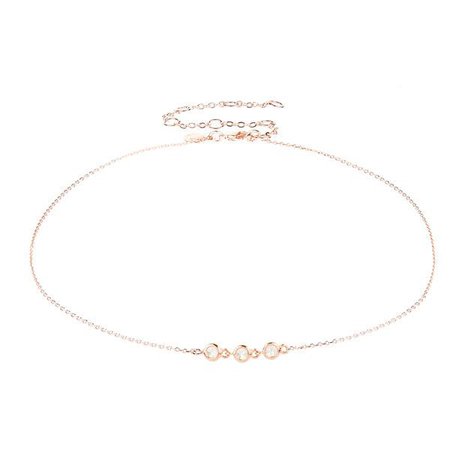Pink Rose Gold Choker Necklace