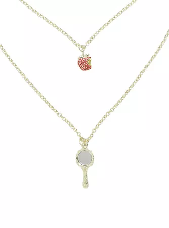 Disney Snow White Apple & Mirror Layered Long Necklace