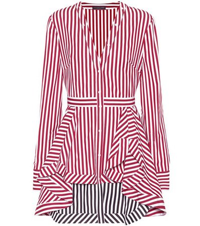 Striped cotton minidress