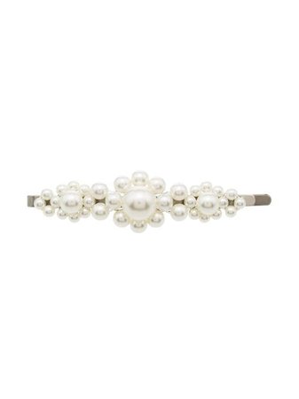 Simone Rocha Large Floral Faux pearl-embellished Hair Clip - Farfetch