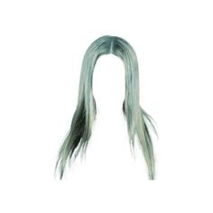 pastel mint blue green grey gray long hair down
