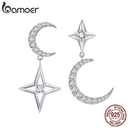 Mismatched Moon & Star Earrings #2