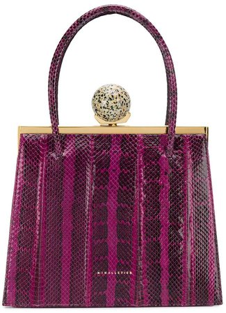 Mulberry snakeskin tote
