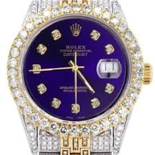 purple and gold iced out watch - Google Search