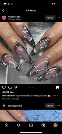 nails grey