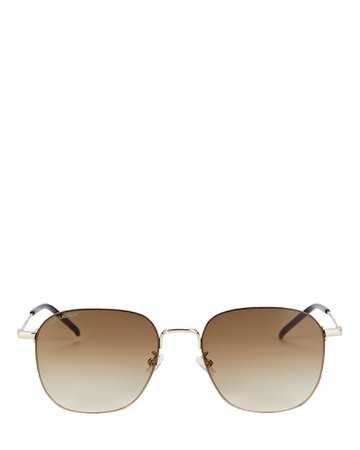 Saint Laurent Wire Square Sunglasses | INTERMIX®
