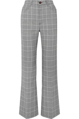 See By Chloé | Prince of Wales checked tweed bootcut pants | NET-A-PORTER.COM