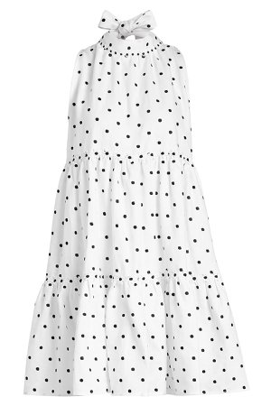 Erica Ruffle Printed Linen Mini Dress Gr. 2