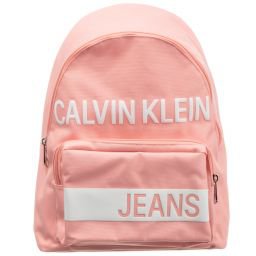 Calvin Klein Jeans - Girls Pink Backpack (36cm) | Childrensalon
