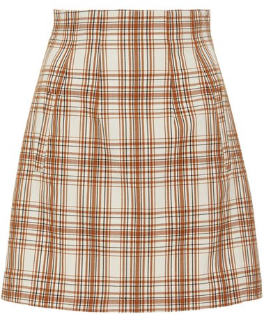 Veronica Beard Roman Plaid Mini Skirt Size: 0