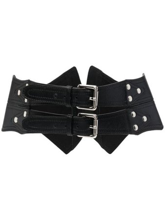 Manokhi buckle-fastening leather belt black SS21A244MANO294DOLLY - Farfetch