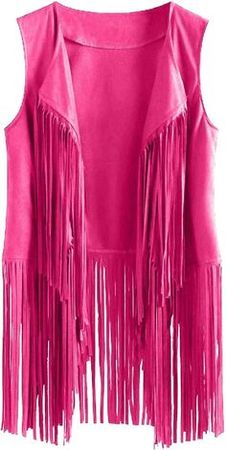 Hot Pink/Fushcia Fringed Vest