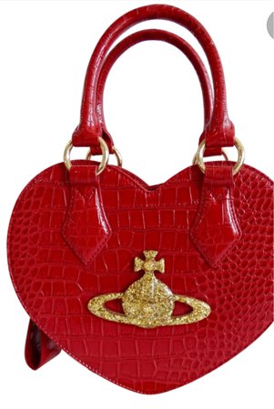 Viven Westwood red heart-shaped bag