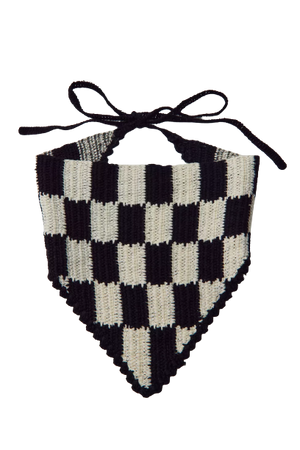 Checkerboard Crochet Headscarf
