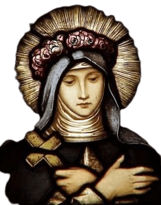 Rose of Lima Saint Catholic art stained glass