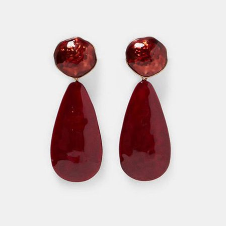 Burgundy Wine Acrylic Tear Drop Post Earrings — Jewelry Bomb ®