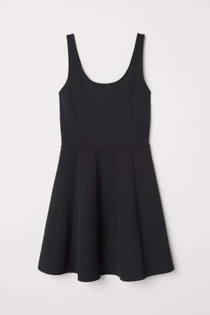 Sleeveless Jersey Dress - Black