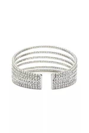 Rhinestone-Encrusted Cuff Bracelet | Forever 21