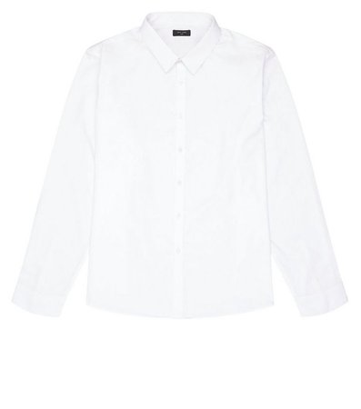 Plus Size White Poplin Long Sleeve Shirt | New Look
