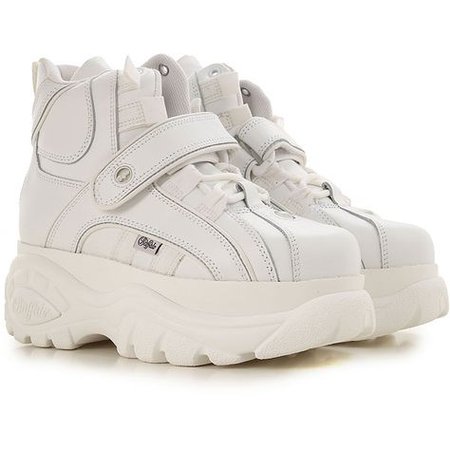chunky platform white sneakers