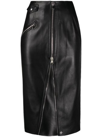 Shop black Alexander McQueen biker pencil midi skirt with Express Delivery - Farfetch