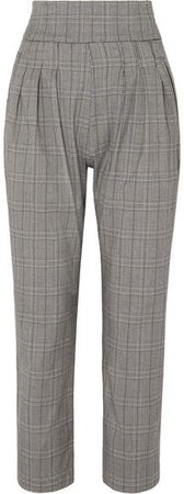 The Line By K - Ibina Prince Of Wales Checked Woven Pants - Gray