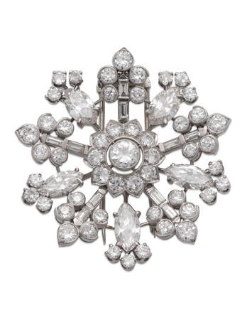 snowflake diamond brooch