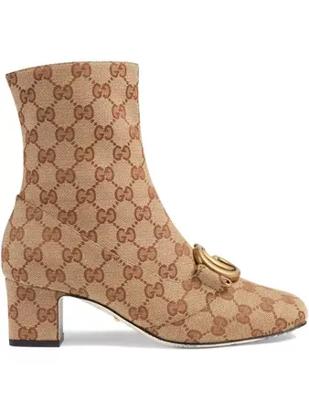 Gucci GG ankle boot with Double G £875 - Shop SS19 Online - Fast Delivery, Free Returns