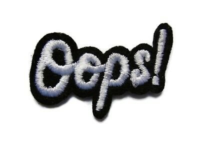 Oops! Accent Word Embroidered Iron On Patch 1.75 Inches | eBay