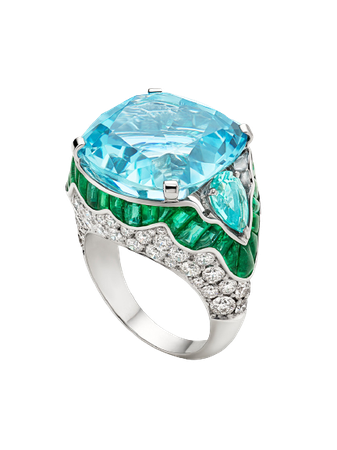 BVLGARI - tourmalines paraíba, emeralds, diamond pavé
