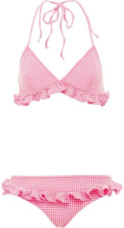 Gingham check swimsuit
