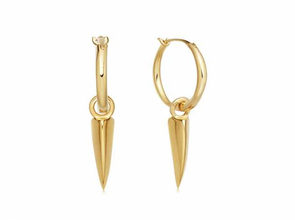 Missoma - Gold Mini Dagger Charm Hoops | Missoma